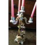 Meissen porcelain candelabra c1900