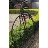 Wrought iron copy of a Penny Farthing Bicycle