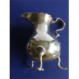 Small 18th c silver creamer