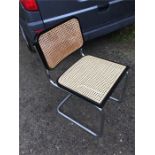 Set of six 1970's rattan seated chairs designed by Arrben