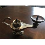 Aladdin silver oil lamp table lighter Birmingham 1935