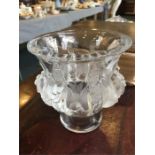 Lalique "Dampierre" glass vase