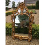 Large 20th c ornate gilt mirror