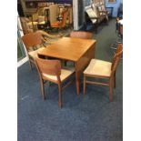G Plan dining table and four chairs