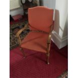 Edwardian upholstered elbow chair