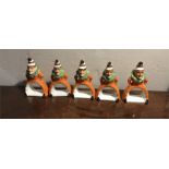 Five Carlton Ware 1930's novelty napkin rings