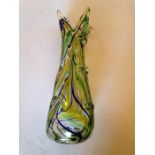 Mid 20th Century Glass Vase 36cm High.