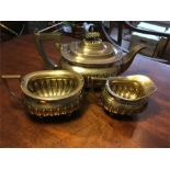 Walker and Hall silver tea service 1915 42 ozt total weight