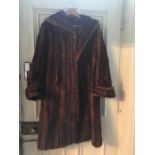 Vintage fur coat probably mink approx size 18/20