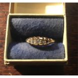 Ladies 18ct gold five stone diamond ring size P (1 stone missing)