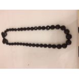 Whitby jet necklace 72 cms long