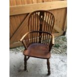 Ash and elm 19th c Windsor chair in good condition