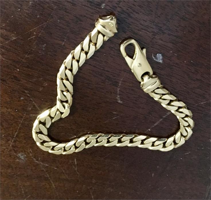 Chain link 9ct gold bracelet 18 gms