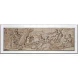 (École flamande) - [Attribué à SPRANGER, Bartholomé (1546-1611)].- Apollon et les muses. DESSIN