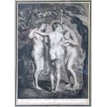 (École flamande) - JODE, Pierre de (1570-1634).- Les Trois grâces [d'après Pierre-Paul RUBENS (