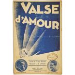 (Musique) - MAGRITTE, René (1898-1967).- " Valse d'amour". Paroles de Servais, musique de