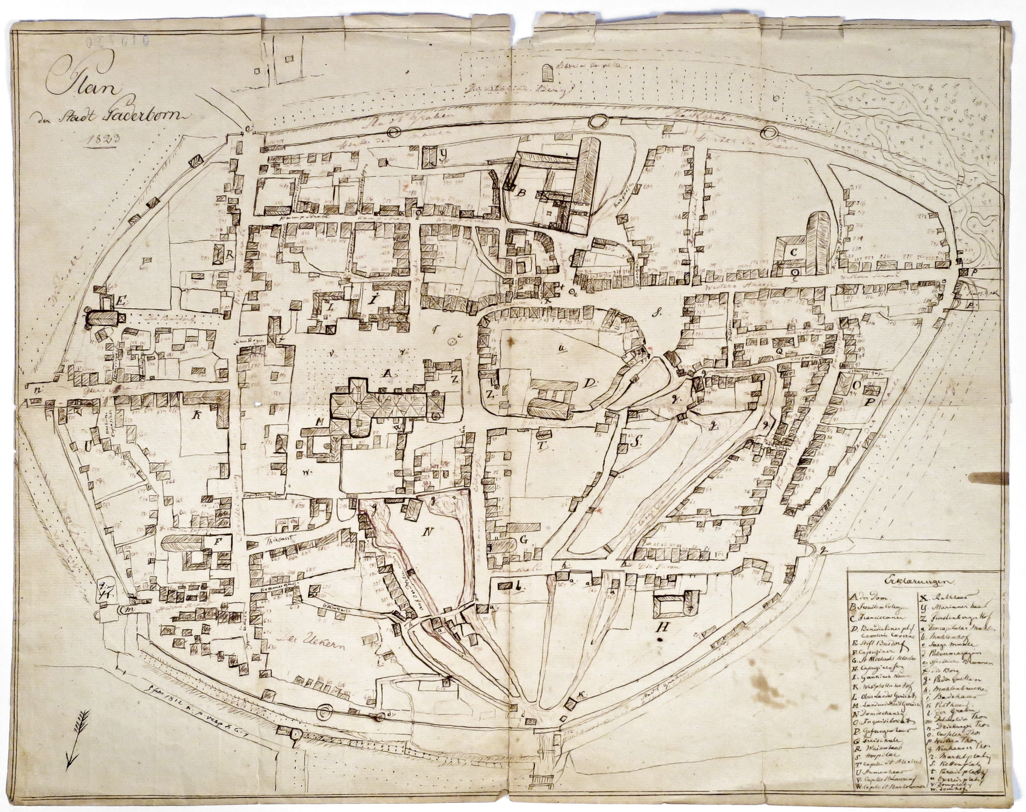 (Europe, Suisse & Allemagne) - Vallais et Paderborn : 2 plans et 4 cartes. 3 pièces mss, 2 - Image 2 of 2