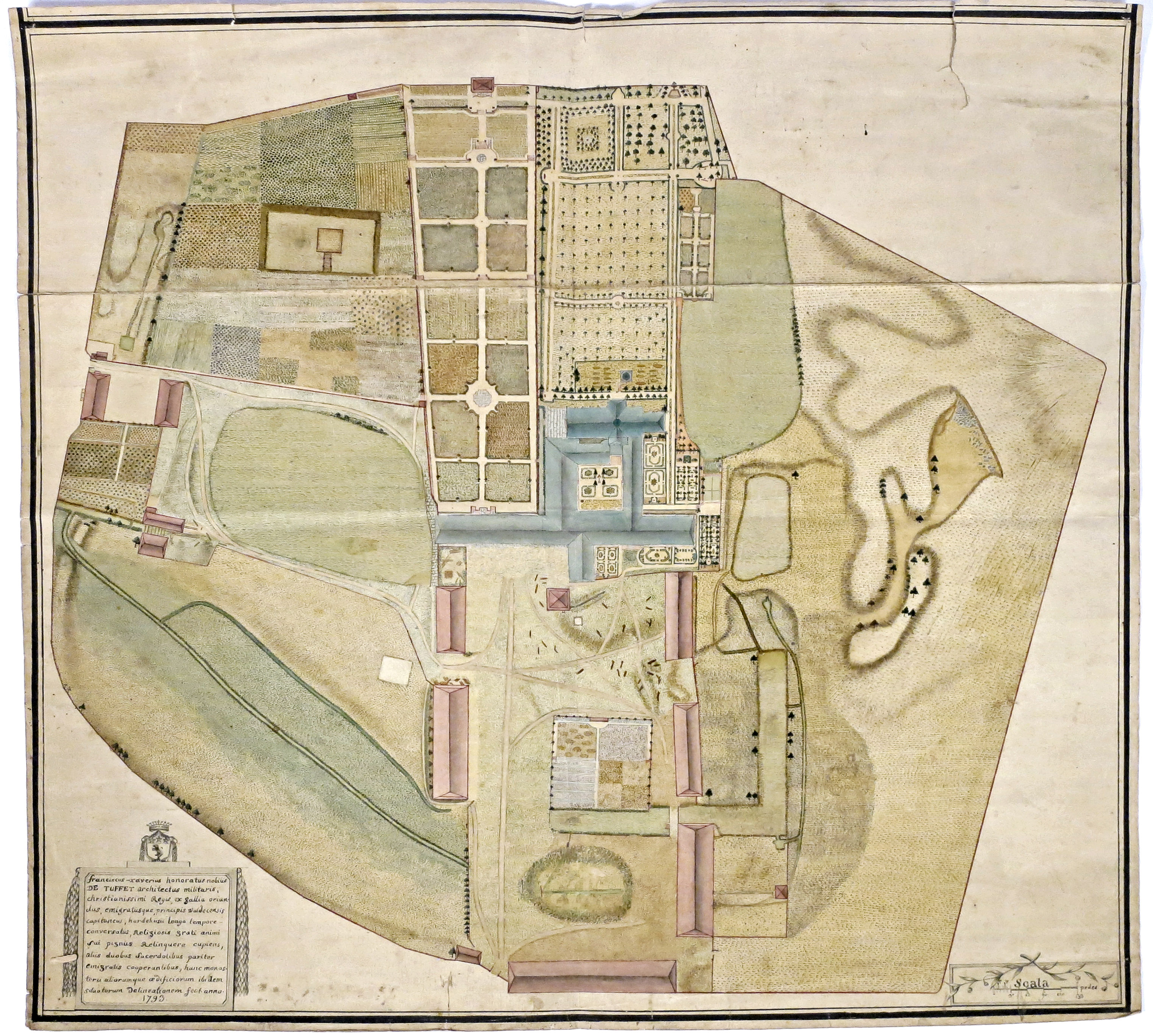 (Europe, Suisse & Allemagne) - Vallais et Paderborn : 2 plans et 4 cartes. 3 pièces mss, 2