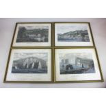 After G Brannon, a set of four 19th century prints, scenes of the Isle of Wight, including Needle