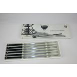 A WMF silver plated set of six fondue forks in box