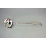 A George III silver fiddle pattern soup ladle, maker Solomon Hougham, London 1815, 6.5oz,