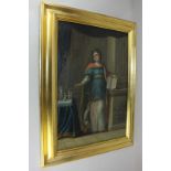 Lombardy school, figure of St Sofia, oil on canvas, 53cm by 36cm, (a/f), with paperwork