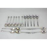 A set of five George V silver Hanoverian pattern teaspoons, maker Gorham Manufacturing Co,