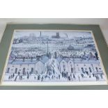 After Laurence Stephen Lowry (1887-1976), 'Britain at Play', limited edition colour print, blind
