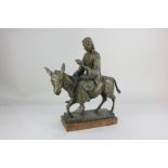 Attributed to Jocelyn Horner (1902-1973), bronze sculpture of Christ on a donkey, mounted on