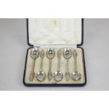 A set of six Edward VII silver apostle handled coffee spoons, maker William Devenport, Birmingham