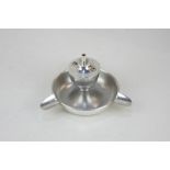 An Edward VII silver table lighter and ashtray, maker Samuel M Levi, Birmingham 1903