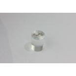 A 14ct white gold and diamond ring