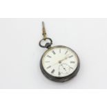 A silver open face pocket watch, the dial and movement signed J B Yabsley, London 1893