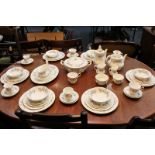 A Royal Kent porcelain part dinner, tea and coffee service in the Trentside pattern, comprising a