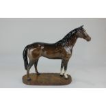 A Beswick porcelain model of a horse, Large Hunter, second version, model 1734, in brown gloss,