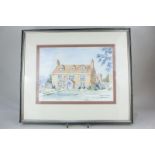 S M Kebble (20th century), Lippening House, Birdham, watercolour titled, signed and dated '88,