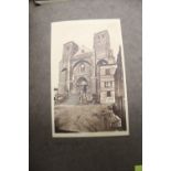 Ellis Family Archive: Three albums of Grand Tour style postcards showing Cathedral architectural