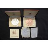 G.W.R. Commemorative anniversary Royal Mint set issued 1985 silver 150g approx, bronze 130g