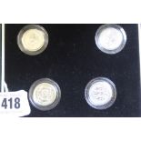 Numismatics: Elizabeth II silver proof pound 1999 - 2002 England, Wales, Scotland and Northern