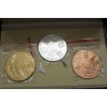 G.W.R. Commemorative anniversary Royal Mint set issued 1986 medallions gold 375 -9ct 195g approx,