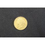 Gold Coins: Australia Victoria 1864 type 2 sovereign 8grams.