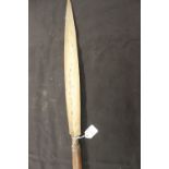 Ethnic Weapons: Malayan steel spear 16inch blade, hardwood shaft, 4ft 6ins acquired in the 1950s