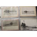 Postcards: Large collection of WWI and later submarine postcards, mostly French, several Italian.