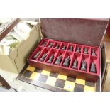 Games: Gino Ferrari modern resin chess set, misc. ceramics, reproduction Indian sword - behind