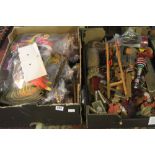 Ellis Family Archive: Ethnic treen toys, acrobatic monkey, up sticks, and hand made treen