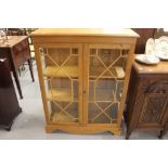 20th cent. Pine display cabinet.