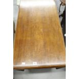 19th cent. Mahogany drop leaf table on turned supports. 35ins. x 29ins. x 19ins.