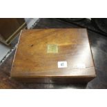 19th cent. Mahogany writing slope. 12ins. x 9ins. x 3ins.