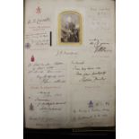 19th cent. Album of scraps and autographs including Hon. Margaret Blanch Wyndham, Lord Carrington,