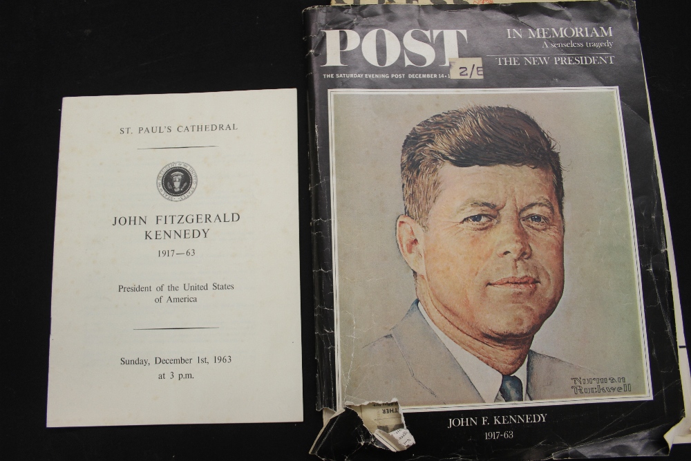 John F. Kennedy: Unusual memorial programme at St. Paul's Cathedral 1st December 1963, original copy